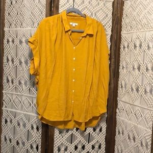 Mustard Button Down Top